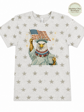 Load image into Gallery viewer, Stars &amp; Stones Liberty Eagle Bling T-shirt

