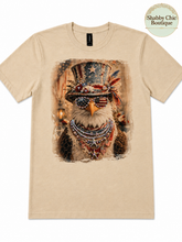 Load image into Gallery viewer, Patriotic Eagle Bling T-shirt
