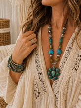Load image into Gallery viewer, Rodeo Rose Turquoise Necklace

