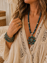 Load image into Gallery viewer, Blue Blossom Turquoise Necklace
