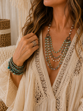 Load image into Gallery viewer, Crystal Cascade Tiered Necklace

