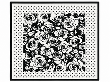 Load image into Gallery viewer, 26" Black &amp; White Floral Print Scarf
