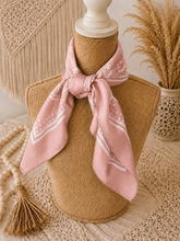 Load image into Gallery viewer, 26" Vintage Pink Paisley Print Scarf

