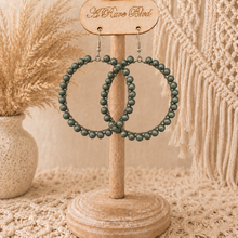 Load image into Gallery viewer, Sagebrush Moon Teak Hoop Earrings
