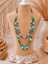Load image into Gallery viewer, Boho Tide Abalone Crystal Statement Necklace
