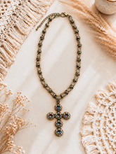 Load image into Gallery viewer, Sacred Stardust AB Crystal Cross Necklace
