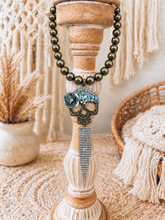 Load image into Gallery viewer, Midnight Rebel Skull Statement Necklace
