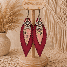 Load image into Gallery viewer, Pink Passion Feather Statement Earrings
