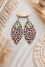 Load image into Gallery viewer, Wild Rose Sparkle Feather Statement Earrings
