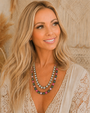 Load image into Gallery viewer, Celestial Confetti Double-Layer Crystal Necklace
