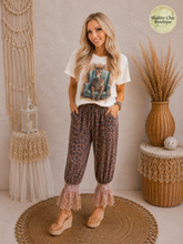 Load image into Gallery viewer, Wild Thing Leopard Print Lace Bloomer Pants
