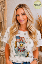 Load image into Gallery viewer, Stars &amp; Stones Liberty Eagle Bling T-shirt
