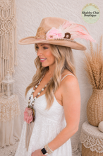 Load image into Gallery viewer, Pink Lady Hand Distressed Hat
