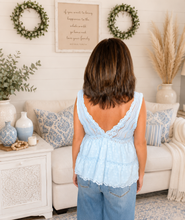 Load image into Gallery viewer, Weekend Romance Sleeveless V-neck Lace Knit Top
