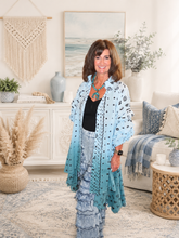 Load image into Gallery viewer, Blue Skies Boho Duster Dress
