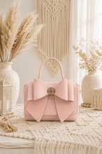 Load image into Gallery viewer, Zoey Bow Crossbody Purse in Blush
