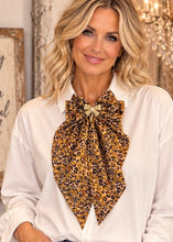 Load image into Gallery viewer, Wildly Polished Leopard Bow Brooch
