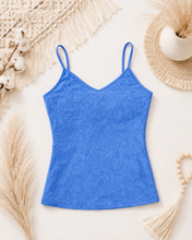 Load image into Gallery viewer, Forever Floral Lace Textured Cami in White
