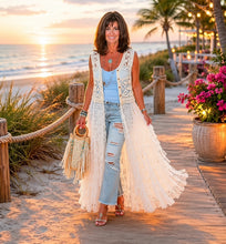 Load image into Gallery viewer, Gypsy Grace Crochet Lace Duster
