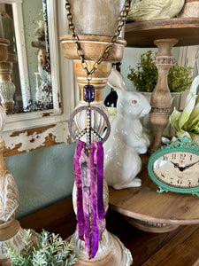 Gypsy South purple peace necklace