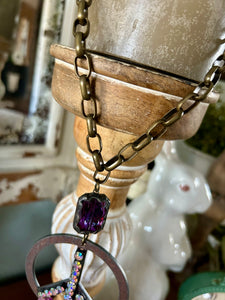 Gypsy South purple peace necklace