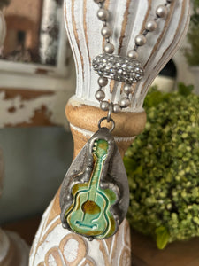Ceramic Guitar Necklace