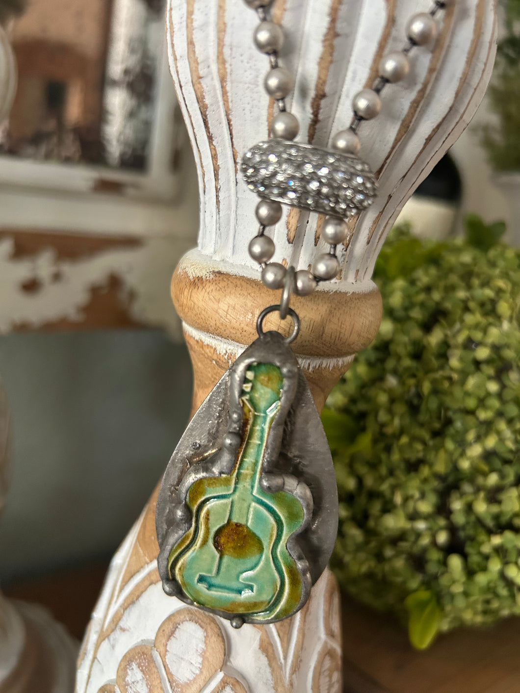 Ceramic Guitar Necklace