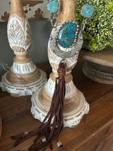 Load image into Gallery viewer, Stone &amp; Leather Necklace
