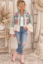 Load image into Gallery viewer, Wildflower Romance Lace Denim Jacket
