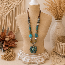 Load image into Gallery viewer, Rodeo Rose Turquoise Necklace
