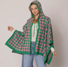 Load image into Gallery viewer, Checkered Knitted Cape
