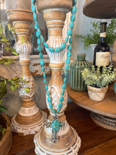 Load image into Gallery viewer, Rustic Revival Turquoise Cross Necklace
