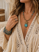 Load image into Gallery viewer, Turquoise Treasure Crown Necklace
