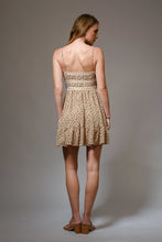 Load image into Gallery viewer, Leopard Lace Trim Cami Mini Dress
