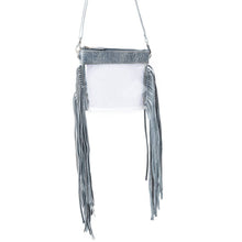 Load image into Gallery viewer, Myra Frontier Trail Clear Fringe Bag in Juniper Mist
