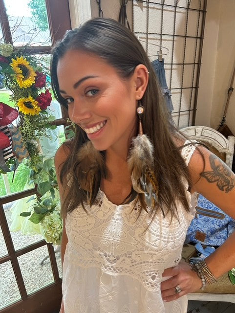 A Rare Bird Feather Earring